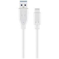 goobay USB-Kabel USB 3.0 C/USB 3.0 A wei 0.5 m