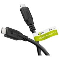 goobay USB-Kabel USB 4 100W schwarz 2.0 m
