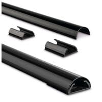 Hama Kabelkanal halbrund Alu 1.1 m schwarz