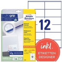 Avery Zweckform Universaletiketten permanent weiß 105,0 x 48,0 mm 360 Stück Avery Zweckform Universaletiketten permanent weiß 105,0 x 48,0 mm 360 Stück