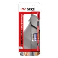 3x Pentel Permanentmarker PenTool N75W-PRO3ABCEU - Rundspitze, Strichstrke 0,3  - 1,2 mm