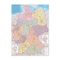STIEFEL eurocart Landkarte Deutschland Postleitzahlen 97 x 119 cm