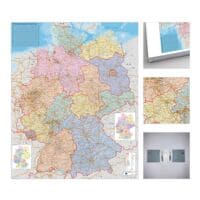 STIEFEL Eurocart Wandkarte Deutschland politisch zum Pinnen 80 x 105 cm mit Wandhalterung