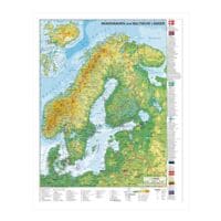 STIEFEL eurocart Landkarte Skandinavien und Baltikum mit UNESCO-Welterbesttten & Nationalparks 67 x 86 cm