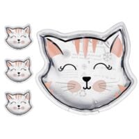 relaxdays 4er-Pack Khlpads Katze