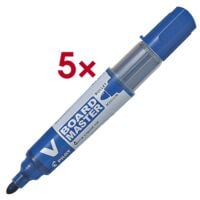 Pilot 5x Whiteboard-Marker V-Board Master nachfllbar mit Patronen-System