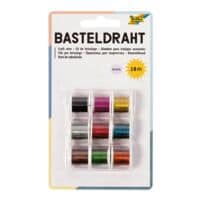 folia 9er-Set Basteldraht bunt