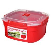 Mikrowellengeschirr Dampfgarer rot 2,4 l