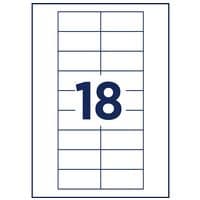 Avery Zweckform Namens-Etiketten klebstofffrei wei 65,0 x 30,0 mm 180 Stck