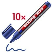 10x edding Permanentmarker 300 - Rundspitze, Strichstrke 1,5  - 3 mm