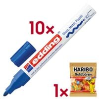 Edding 10x Lackmarker 750 inkl. Fruchtgummi Goldbren
