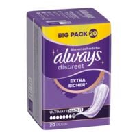 Always Inkontinenzeinlagen Discreet + Ultimate Nacht 20 Stck
