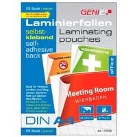 25x GENIE 25 St�ck Laminierfolien A4 80 mic gl�nzend