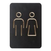 EUROPEL Hinweisschild Mann/Frau schwarz