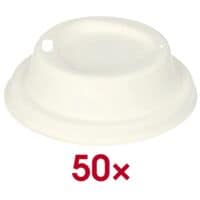 Papstar Dom-Deckel aus Zuckerrohr pure 50 Stck