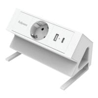 1-fach Tischsteckdose Fellowes POWER DESK TYPE F ohne Schalter schwarz