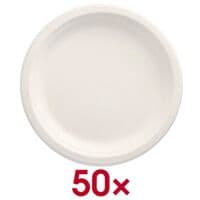 Papstar Zuckerrohr-Teller pure � 23,0 cm 50 St�ck