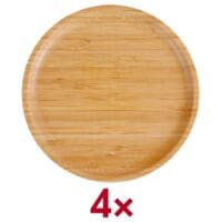 pandoo Mehrweg-Menteller bambus  20 cm 4 Stck