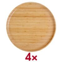 pandoo Mehrweg-Menteller bambus  30 cm 4 Stck