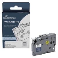 MediaRange Schriftband ersetzt brother TZe-131 schwarz auf transparent 12.0 mm x 8.0 m