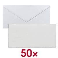 Briefumschlge SIGEL, DIN lang 100 g/m ohne Fenster, nassklebend - 50 Stck