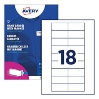 Avery Zweckform Namensschilder mit Magnet 70,0/30,0 mm 5 St�ck