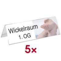 Sigel Tischaufsteller 190,0/60,0 mm 5 St�ck