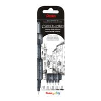 5x Pentel Fineliner-Set Pointliner Set 0,05  - 0,8mm
