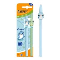2x BIC Cristal Figurines blau gr�n Kugelschreiber dokumentenecht