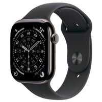 Apple Watch Series 11 42 mm Titan (GPS+Cellular) Sportarmband S/M 64 GB schwarz / schiefer