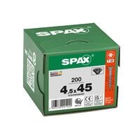 SPAX Universalschrauben �T20 Senkkopf BLAX� 4,5 x 45 mm 200 St�ck