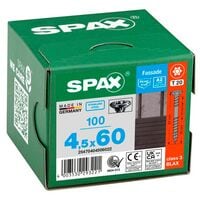 SPAX Fassadenschrauben �T20 Linsensenkkopf BLAX A2� 4,5 x 60 mm 100 St�ck
