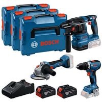 BOSCH Professional Elektrowerkzeug-Set ComboKit 3 18 V mit 2 Akkus