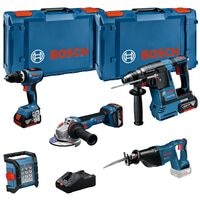 BOSCH Professional Elektrowerkzeug-Set ComboKit 5 18 V mit 3 Akkus