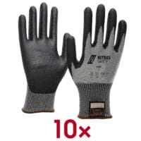 NITRAS&reg; Schnittschutzhandschuhe 6705 Gr��e 10 TAEKI-Garn grau 10 Paar