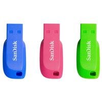 3x USB-Stick 32 GB SanDisk Cruzer Blade USB 2.0 mit Passwortschutz