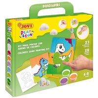 JOVI Bastelset �Play & Fun Sand Painting Kit Dinosaurs�