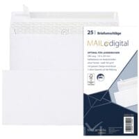 Briefumschlge Mailmedia Maildigital, DIN lang 100 g/m ohne Fenster, haftklebend - 25 Stck