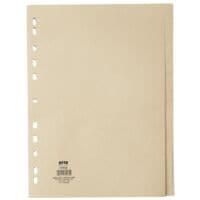 OTTO Office Nature Register, A4, blanko 20-teilig, chamois, Recycling-Tauenpapier