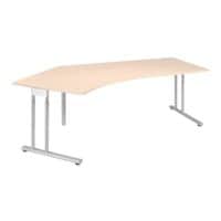 Geramöbel Schreibtisch »Lissabon« 216,6 cm, C-Fuß alufarben