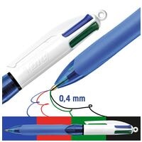 BIC 4 Colours Grip Mehrfarb-Kugelschreiber blau / schwarz / grn / rot, dokumentenecht