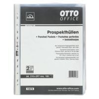 OTTO Office Budget Prospekthülle A4 genarbt, oben offen - 100 Stück