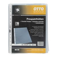 OTTO Office Premium Prospekthülle Premium A4 genarbt, oben offen - 100 Stück