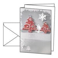 Weihnachtskarte SIGEL Kartenset Three Trees, A6, mit Umschlag, 10 Stück