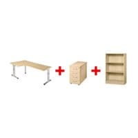 HAMMERBACHER Möbel-Set »O-Line« 3-teilig, mit Winkelschreibtisch