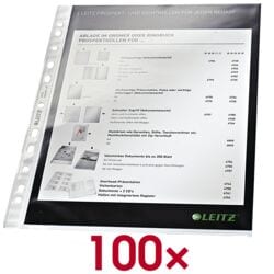 LEITZ Prospekth�lle 4770 A4 glasklar, oben offen - 100 St�ck