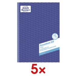 Avery Zweckform AKTION: 5x Formularbuch Kassenbuch 426 (Steuerschiene 300)