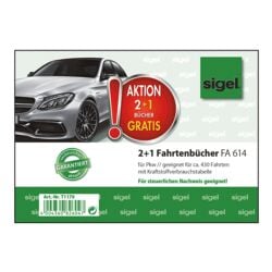 Sigel Jubiläum Retro-Aktion 2+1: 3x Fahrtenbuch »FA614« (A6 quer)
