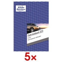 Avery Zweckform AKTION: 5x Fahrtenbuch 223 (A5 hoch)