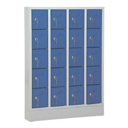 G�rkan Schlie�fachschrank, 4x5, Stahl, auf Sockel, 80 x 110 cm